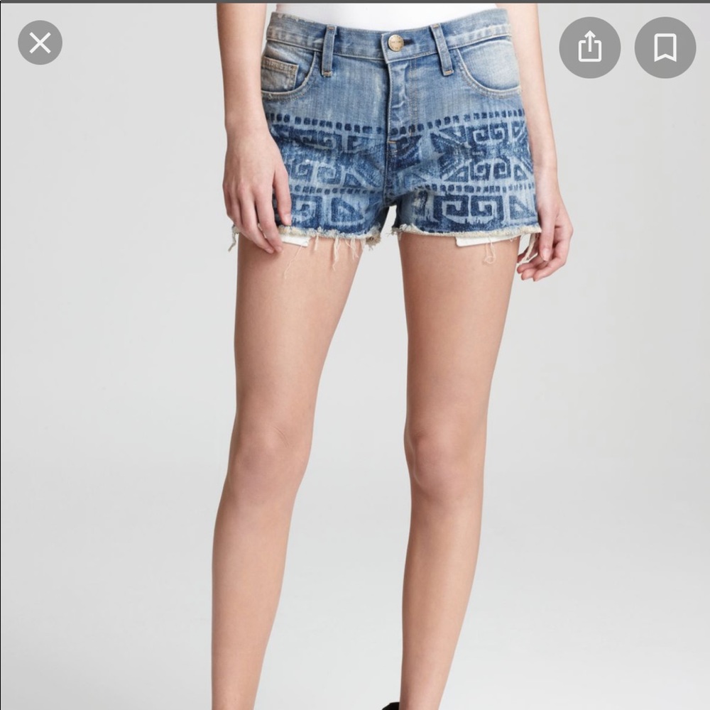 Current/Elliott Tribal Print Boyfriend Shorts